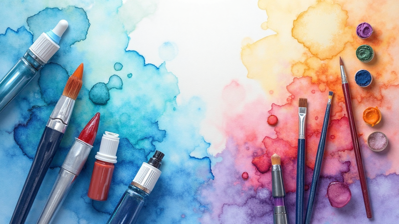 Peintures en godet, tube et stick