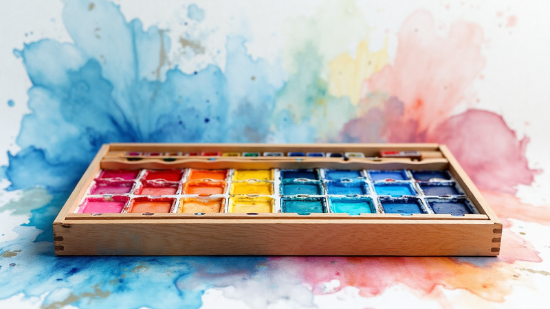 Attrait des coffrets en bois pour l'aquarelle