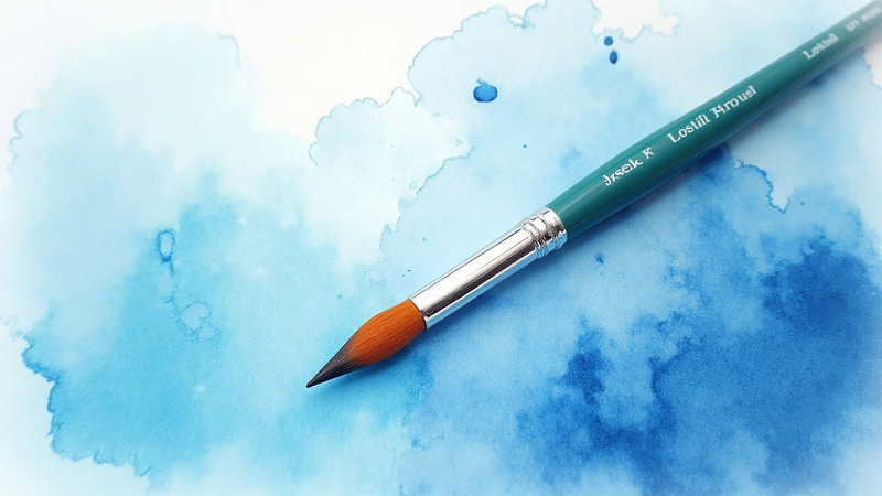 Pinceau rond de taille moyenne et pinceau de voyage